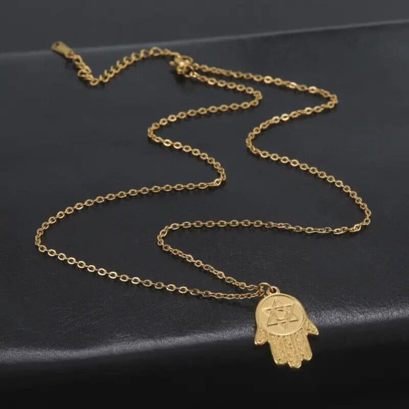 Evil Eye Good Luck Hamsa Star Of David Necklace Pendant Necklace Amulet - Picture 3 of 5
